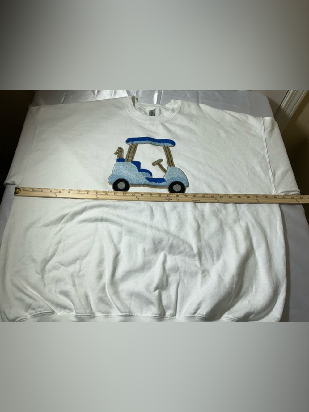 Preppy Blue Golf Cart Sweatshirt Size 3XL - Picture 4 of 8